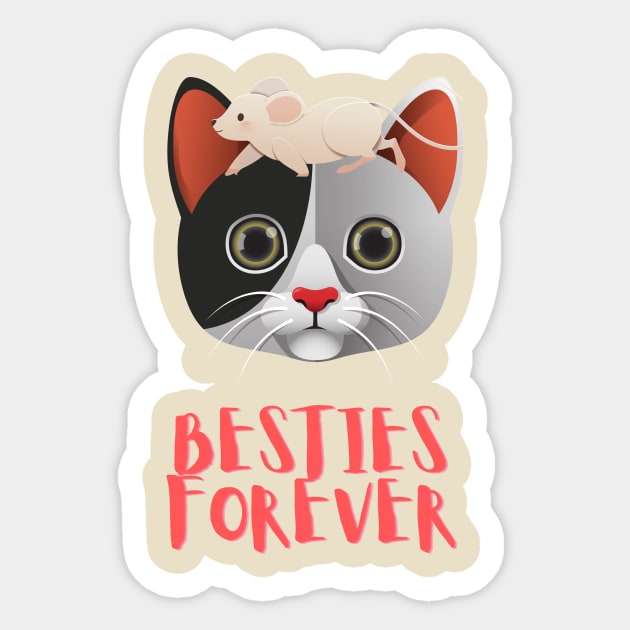 BESTIES FOREVER Sticker by Katebi Designs